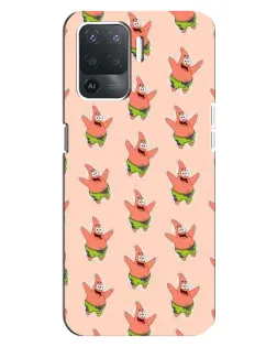 Чехол для OPPO Reno 5 Lite с картинкой «Патрик Стар паттерн»