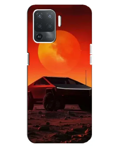 Чехол для OPPO Reno 5 Lite с картинкой «Cybertruck на Марсе»