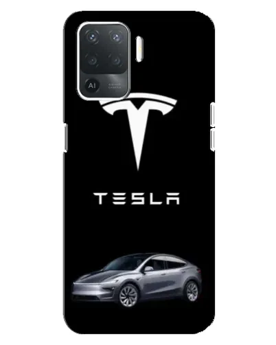 Чехол для OPPO Reno 5 Lite с картинкой «Tesla Model Y»