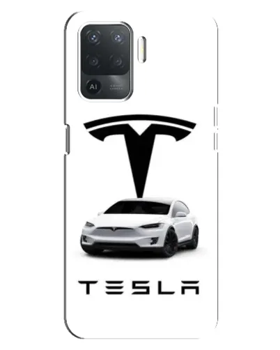 Чехол для OPPO Reno 5 Lite с картинкой «Tesla White Style»