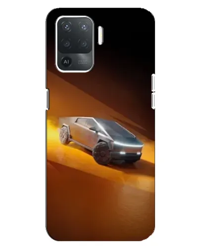 Чехол для OPPO Reno 5 Lite с картинкой «Cybertruck в пустыне»
