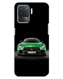 Чехол для OPPO Reno 5 Lite с картинкой «Mercedes — неоновый лого»