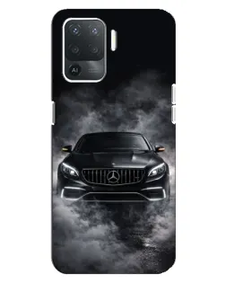 Чехол для OPPO Reno 5 Lite с картинкой «Mercedes в дыму»
