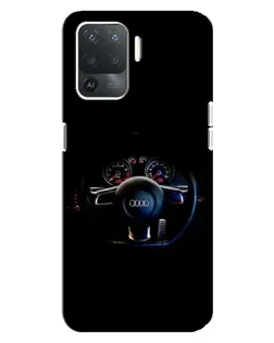 Чехол для OPPO Reno 5 Lite с картинкой «Салон Audi — руль» Чехол для OPPO Reno 5 Lite с картинкой «Салон Audi — руль»