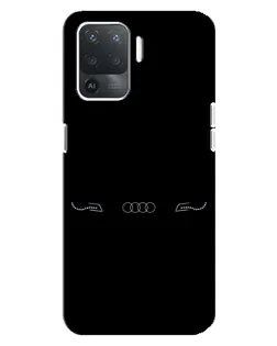 Чехол для OPPO Reno 5 Lite с картинкой «Audi — световой подпись»