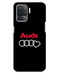 Чехол для OPPO Reno 5 Lite с картинкой «Логотип Audi Heart»