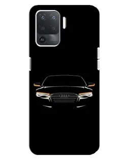 Чехол для OPPO Reno 5 Lite с картинкой «Audi — ночной контур»