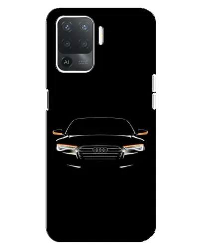 Чехол для OPPO Reno 5 Lite с картинкой «Audi — ночной контур»
