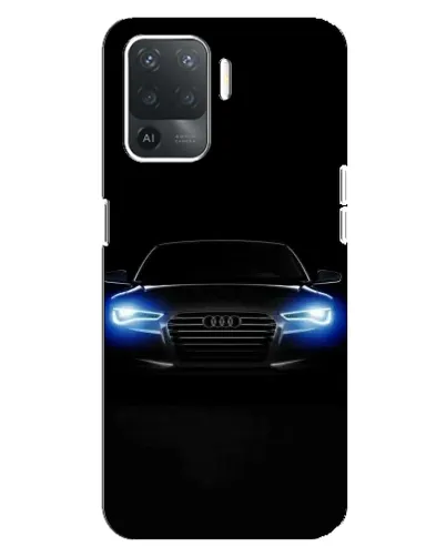 Чехол для OPPO Reno 5 Lite с картинкой «Audi в неоне»