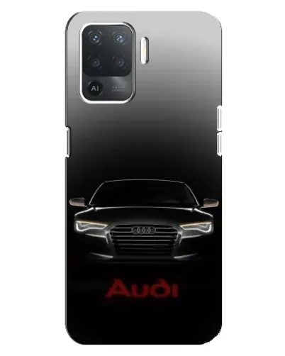 Чехол для OPPO Reno 5 Lite с картинкой «Audi — градиентный контур»