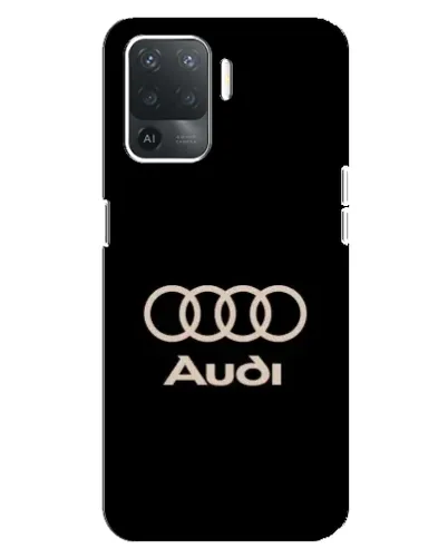 Чехол для OPPO Reno 5 Lite с картинкой «Audi — золотой логотип»