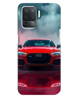 Чехол для OPPO Reno 5 Lite с картинкой «Audi RS — красный стиль»