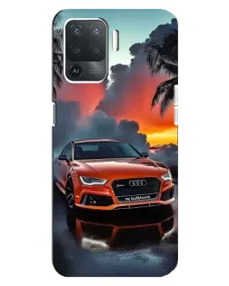 Чехол для OPPO Reno 5 Lite с картинкой «Audi — закат»