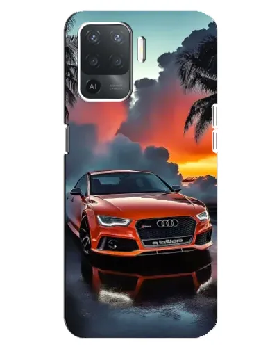 Чехол для OPPO Reno 5 Lite с картинкой «Audi — закат»