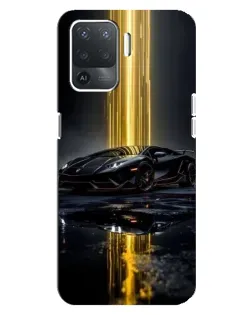 Чехол для OPPO Reno 5 Lite с картинкой «Ночной Lamborghini драйв»