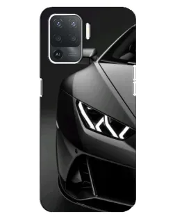 Чехол для OPPO Reno 5 Lite с картинкой «Lamborghini фары детализация»