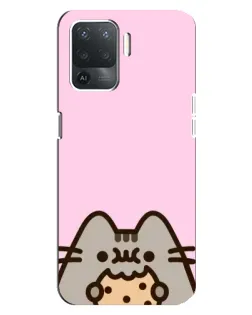 Чехол для OPPO Reno 5 Lite с картинкой «Pusheen и печенье» Чехол для OPPO Reno 5 Lite с картинкой «Pusheen и печенье»