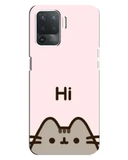 Чохол для OPPO Reno 5 Lite з картинкою «Пушин каже Hi» Чохол для OPPO Reno 5 Lite з картинкою «Пушин каже Hi»