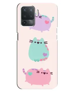 Чохол для OPPO Reno 5 Lite з картинкою «Pusheen тріо» Чохол для OPPO Reno 5 Lite з картинкою «Pusheen тріо»