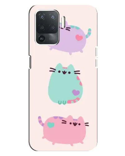 Чехол для OPPO Reno 5 Lite с картинкой «Pusheen трио»
