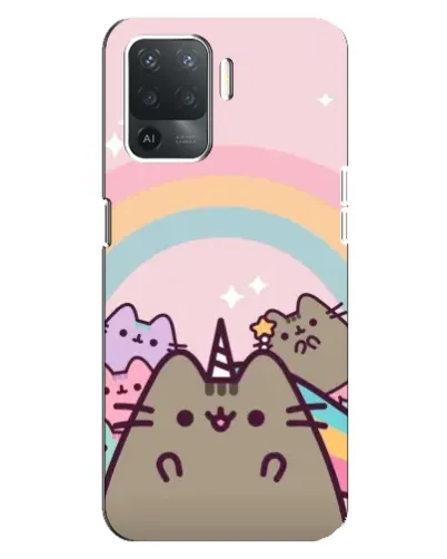 Чехол для OPPO Reno 5 Lite с картинкой «Единорог Pusheen»