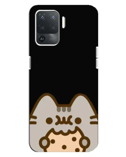Чехол для OPPO Reno 5 Lite с картинкой «Пушин на черном»