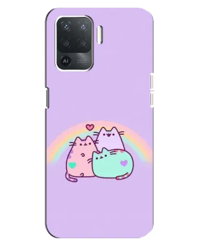 Чехол для OPPO Reno 5 Lite с картинкой «Радужные Пушины»