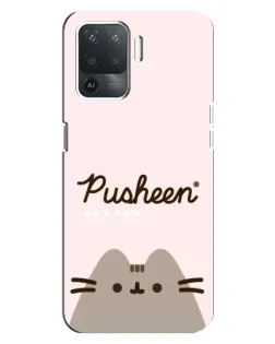 Чохол для OPPO Reno 5 Lite з картинкою «Pusheen логотип» Чохол для OPPO Reno 5 Lite з картинкою «Pusheen логотип»