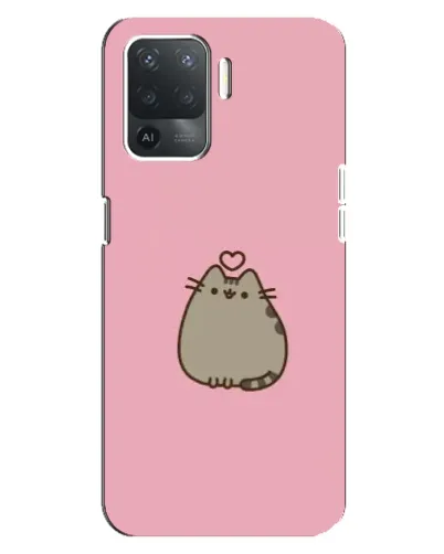 Чехол для OPPO Reno 5 Lite с картинкой «Pusheen сердце»