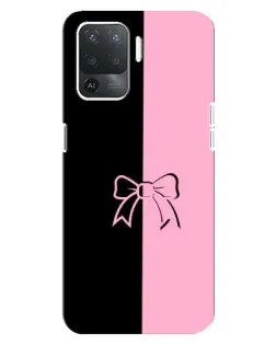 Чохол для OPPO Reno 5 Lite з картинкою «Половинки банту»