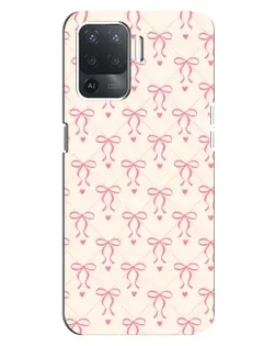 Чохол для OPPO Reno 5 Lite з картинкою «Рожеві бантики Coquette»