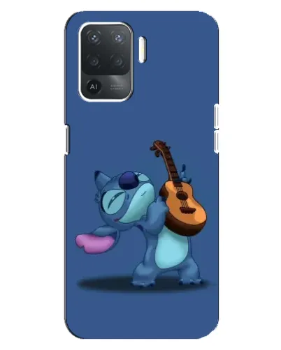 Чехол для OPPO Reno 5 Lite с картинкой «Стич с укулеле»