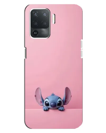 Чехол для OPPO Reno 5 Lite с картинкой «Stitch выглядывает»