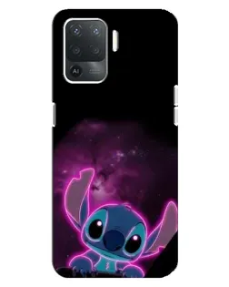 Чехол для OPPO Reno 5 Lite с картинкой «Неоновый Stitch»