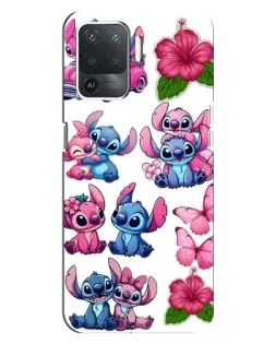 Чехол для OPPO Reno 5 Lite с картинкой «Стикеры Stitch и Angel»
