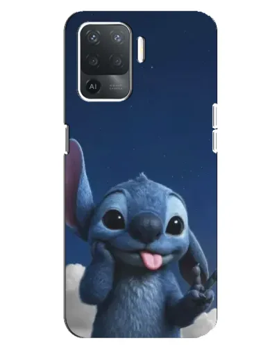 Чехол для OPPO Reno 5 Lite с картинкой «Стич в облаках»