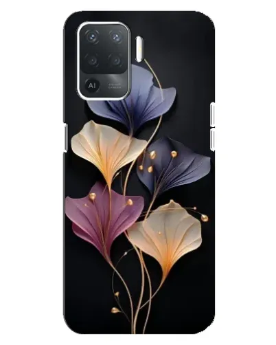 Чохол для OPPO Reno 5 Lite з картинкою «Лілові квіти грації»