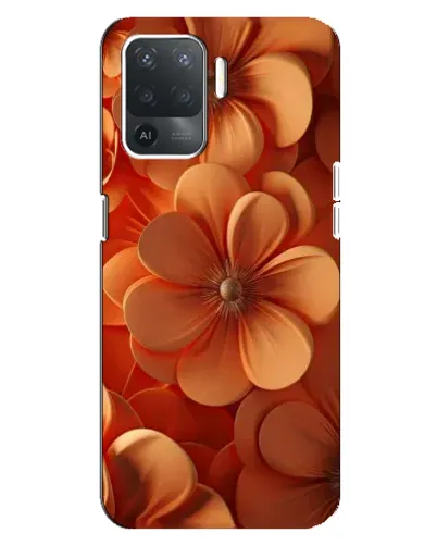 Чохол для OPPO Reno 5 Lite з картинкою «Помаранчева макро квітка»