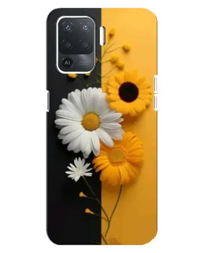 Чохол для OPPO Reno 5 Lite з картинкою «Соняшник та ромашка»
