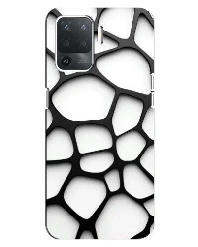Чехол для OPPO Reno 5 Lite с картинкой «Белая объемная сетка» Чехол для OPPO Reno 5 Lite с картинкой «Белая объемная сетка»