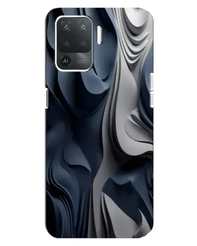 Чехол для OPPO Reno 5 Lite с картинкой «Объемные синие складки» Чехол для OPPO Reno 5 Lite с картинкой «Объемные синие складки»