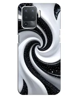 Чехол для OPPO Reno 5 Lite с картинкой «Черно-белая спираль» Чехол для OPPO Reno 5 Lite с картинкой «Черно-белая спираль»