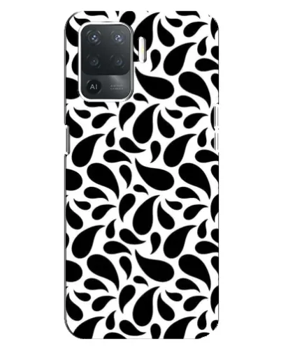 Чехол для OPPO Reno 5 Lite с картинкой «Контрастные черные капли» Чехол для OPPO Reno 5 Lite с картинкой «Контрастные черные капли»