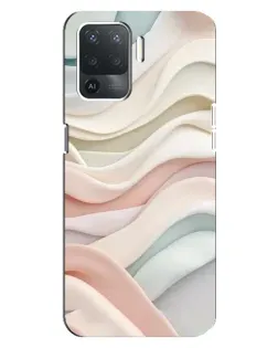 Чехол для OPPO Reno 5 Lite с картинкой «Пастельные нежные волны»