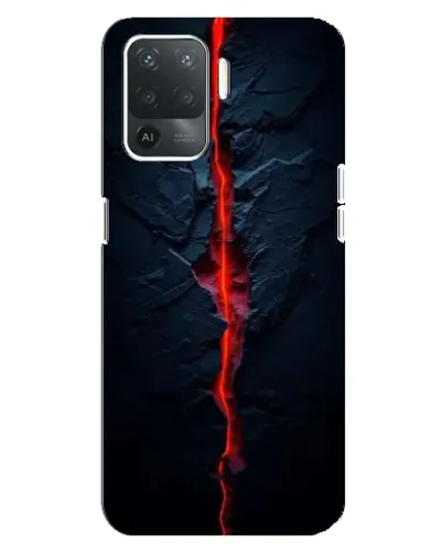 Чехол для OPPO Reno 5 Lite с картинкой «Kрасная лавовая трещина» Чехол для OPPO Reno 5 Lite с картинкой «Kрасная лавовая трещина»