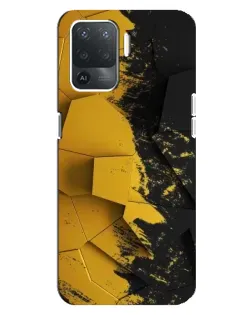 Чехол для OPPO Reno 5 Lite с картинкой «Золотые осколки геометрии»