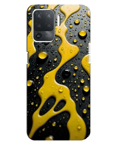 Чехол для OPPO Reno 5 Lite с картинкой «Жидкое желтое золото» Чехол для OPPO Reno 5 Lite с картинкой «Жидкое желтое золото»