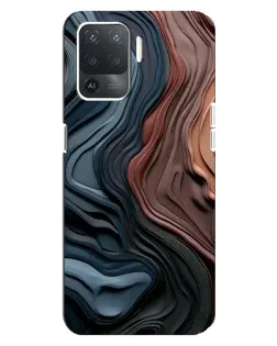 Чехол для OPPO Reno 5 Lite с картинкой «Цветные волны каньона»