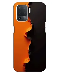 Чехол для OPPO Reno 5 Lite с картинкой «Оранжевый разлом»
