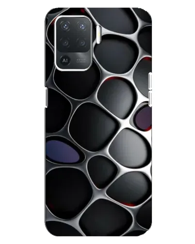Чехол для OPPO Reno 5 Lite с картинкой «Объемная темная решетка» Чехол для OPPO Reno 5 Lite с картинкой «Объемная темная решетка»